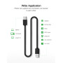 Кабель Ugreen US102 USB - USB (AM/AM), 0.5 м, Black (10308)