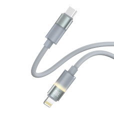 Кабель ColorWay USB Type-C - Lightning (M/M), warm light, 3А, 1 м, Grey (CW-CBPDCL092-GR)