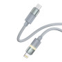 Кабель ColorWay USB Type-C - Lightning (M/M), warm light, 3А, 1 м, Grey (CW-CBPDCL092-GR)
