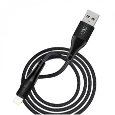 Кабель SkyDolphin S49L LED Aluminium Alloy USB - Lightning 1м, Black (USB-000567)