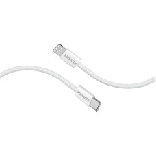 Кабель Promate USB Type-C - Lightning (M/M), 3 A, 27 W, 1.2 м, EcoLine-Ci120 White