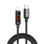 Кабель ColorWay USB Type-C - Lightning (M/M), Breathing Light, 3А, 1 м, Black (CW-CBPDCL103-BK)