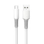 Кабель ColorWay USB - USB Type-C (M/M), liquid silicone, 3А, 1 м, White (CW-CBUC093-WT)