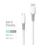 Кабель ColorWay USB - USB Type-C (M/M), liquid silicone, 3А, 1 м, White (CW-CBUC093-WT)