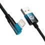 Кабель Baseus MVP 2 USB - Lightning, 2.4A, 1м Black/Blue (CAVP000021)