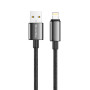 Кабель ColorWay USB - Lightning (M/M), zinc alloy braided, 3А, 1 м, Black (CW-CBUL098-BK)