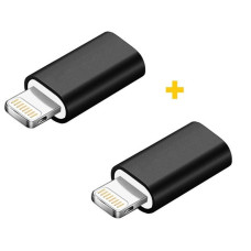 Адаптер XoKo AC-005 microUSB-Lightning Black 2шт. (XK-AC005-BK2)