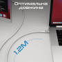 Кабель Promate USB Type-C - USB Type-C (M/M), 5 A, 100 W, 1.2 м, Lucidline-CC120 White