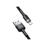 Кабель Baseus Cafule USB-Lightning, 0.5м Grey-Black (CALKLF-AG1)