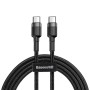 Кабель Baseus Cafule USB-C-USB-C, PD2.0 60W 2м Black/Grey (CATKLF-HG1)