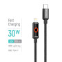 Кабель ColorWay USB Type-C - Lightning (M/M), Breathing Light, 3А, 1 м, Black (CW-CBPDCL103-BK)