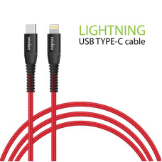 Кабель Intaleo CBRNYTL1 USB-C-Lightning 1.2м Red (1283126504129)