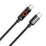Кабель ColorWay USB Type-C - USB Type-C (M/M), Breathing Light, 3А, 1 м, Black (CW-CBPDCC103-BK)