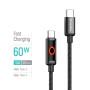 Кабель ColorWay USB Type-C - USB Type-C (M/M), Breathing Light, 3А, 1 м, Black (CW-CBPDCC103-BK)