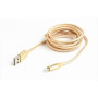 Кабель Cablexpert (CCB-mUSB2B-AMLM-6-G) USB 2.0 - Lightning, 1.8м, золотистий