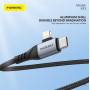 Кабель Foneng X92 4-in-1 (60W) USB/USB-C - USB-C/Lightning 1м Black (X92-CA-FIO)