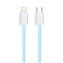 Кабель ColorWay Lightning + USB Type-C (M/M), 3.0 А, 1 м, Blue (CW-CBPDCL061-BL)