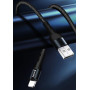 Кабель ColorWay USB-Lightning, nylon, 2.4А, 1м, Black (CW-CBUL045-BK)