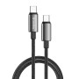 Кабель ColorWay USB Type-C - USB Type-C (M/M), zinc alloy braided, 5А, 1 м, Black (CW-CBPDCC098-BK)