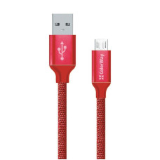 Кабель ColorWay USB-MicroUSB, 1м Red (CW-CBUM002-RD)