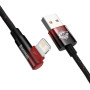 Кабель Baseus MVP 2 USB - Lightning, 2.4A, 1м Black/Red (CAVP000020)