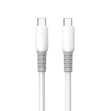 Кабель ColorWay USB Type-C - USB Type-C (M/M), liquid silicone, 3А, 1 м, White (CW-CBPDCC093-WT)