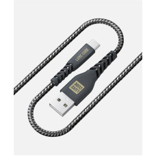 Кабель Luxe Cube Kevlar USB-USB Type C, 1.2м, черный (8886668686280)