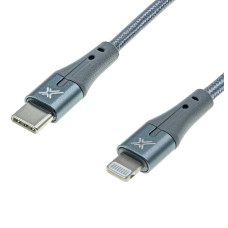 Кабель Grand-X USB-C-Lightning MFI, Power Delivery, 18W, 1м, Gray (CL-01)