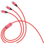 Кабель SkyDolphin S63E 3in1 USB - Lightning/Type-C/MicroUSB 1.2м, Red (USB-000624)
