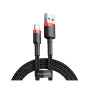 Кабель Baseus Cafule USB-Lightning, 1м Red-Black (CALKLF-B19)