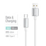Кабель ColorWay USB - USB Type-C (M/M), zinc alloy braided, 3А, 1 м, White (CW-CBUC098-WT)