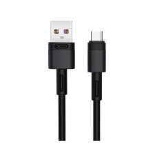 Кабель XO USB - USB Type-C (M/M), 5А, 1 м, Black (NB-Q166-AС.black)