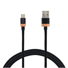 Кабель Grand-X FM-07 USB-microUSB, 3A, 1м, Copper/Black (FM07CB)