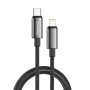 Кабель ColorWay USB Type-C - Lightning (M/M), zinc alloy braided, 3А, 1 м, Black (CW-CBPDCL098-BK)