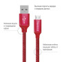 Кабель ColorWay USB-MicroUSB, 2.4А, 2м Red (CW-CBUM009-RD)
