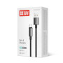 Кабель ColorWay USB - USB Type-C (M/M), zinc alloy braided, 3А, 1 м, Black (CW-CBUC098-BK)