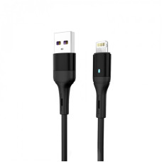 Кабель SkyDolphin S06L LED Smart Power USB - Lightning 1м, Black (USB-000554)