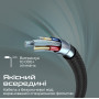 Кабель Promate xCord-AC USB - USB Type-C (M/M), 1 м, Black (xcord-ac.black)