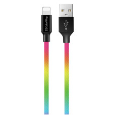 Кабель ColorWay USB-Lightning, 2.4А, 1м, Multicolor (CW-CBUL016-MC)
