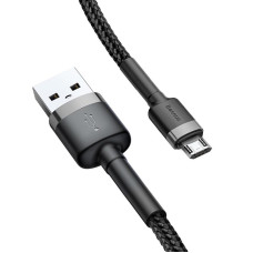 Кабель Baseus Cafule USB-microUSB, 2.4А, 1м Black/Grey (CAMKLF-BG1)