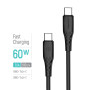 Кабель ColorWay USB Type-C - USB Type-C (M/M), textured PVC, 3А, 1 м, Black (CW-CBPDCC094-BK)