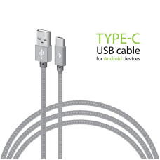 Кабель Intaleo CBGNYT2 USB-USB Type-C 2м Grey (1283126489143)