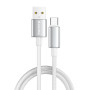 Кабель ColorWay USB - USB Type-C (M/M), zinc alloy braided, 3А, 2 м, White (CW-CBUC099-WT)