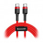 Кабель Baseus Cafule USB-C-USB-C, PD2.0 60W 1м Red (CATKLF-G09)
