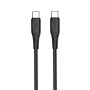 Кабель ColorWay USB Type-C - USB Type-C (M/M), textured PVC, 3А, 1 м, Black (CW-CBPDCC094-BK)