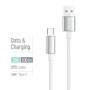 Кабель ColorWay USB - USB Type-C (M/M), zinc alloy braided, 3А, 2 м, White (CW-CBUC099-WT)