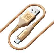 Кабель Luxe Cube Armored USB-microUSB, 1м, золотистый (8886669689204)