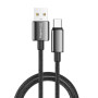 Кабель ColorWay USB - USB Type-C (M/M), zinc alloy braided, 3А, 1 м, Black (CW-CBUC098-BK)
