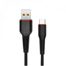 Кабель SkyDolphin S54T Soft USB - Type-C 1м, Black (USB-000430)