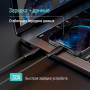 Кабель ColorWay USB Type-C - USB Type-C (M/M), textured PVC, 3А, 1 м, Black (CW-CBPDCC094-BK)